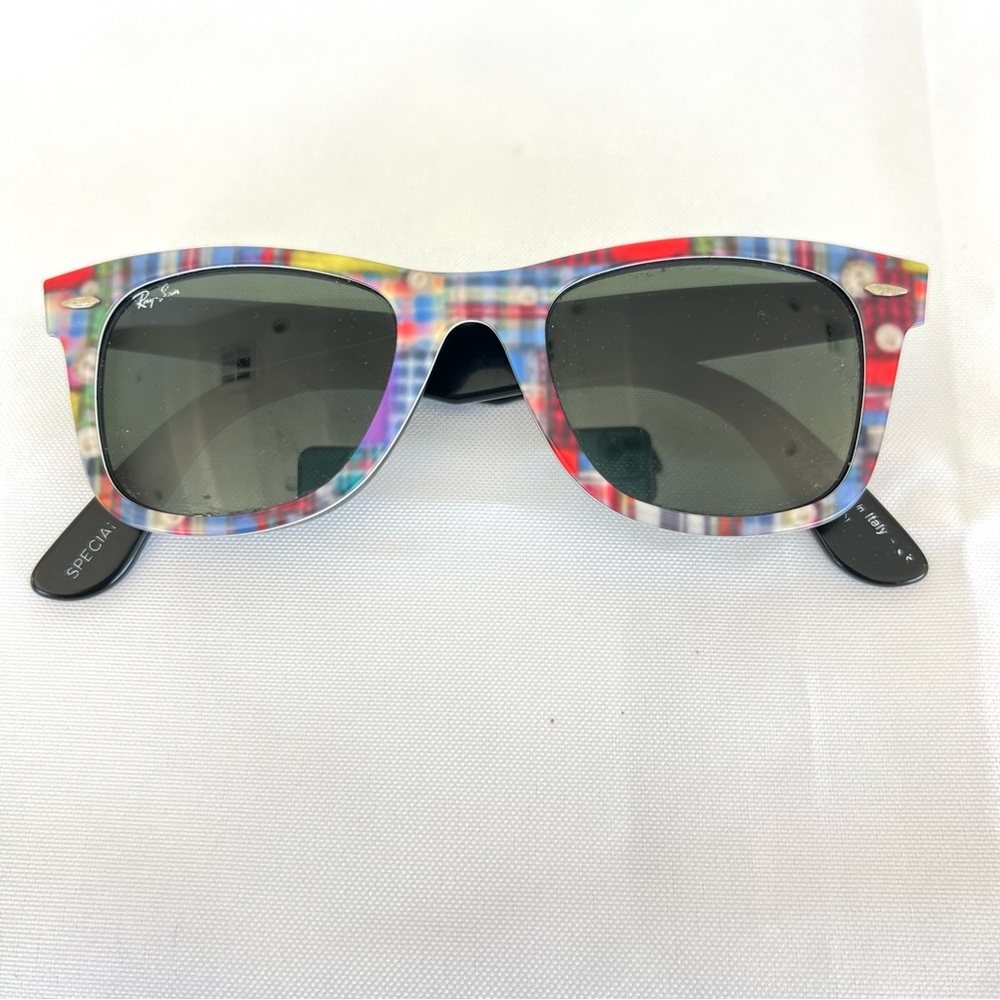 ♦️SOLD♦️RAY-BAN RB2140 Special Series Wayfarer Gray Lenses Multicolor Frame - Picture 11 of 15